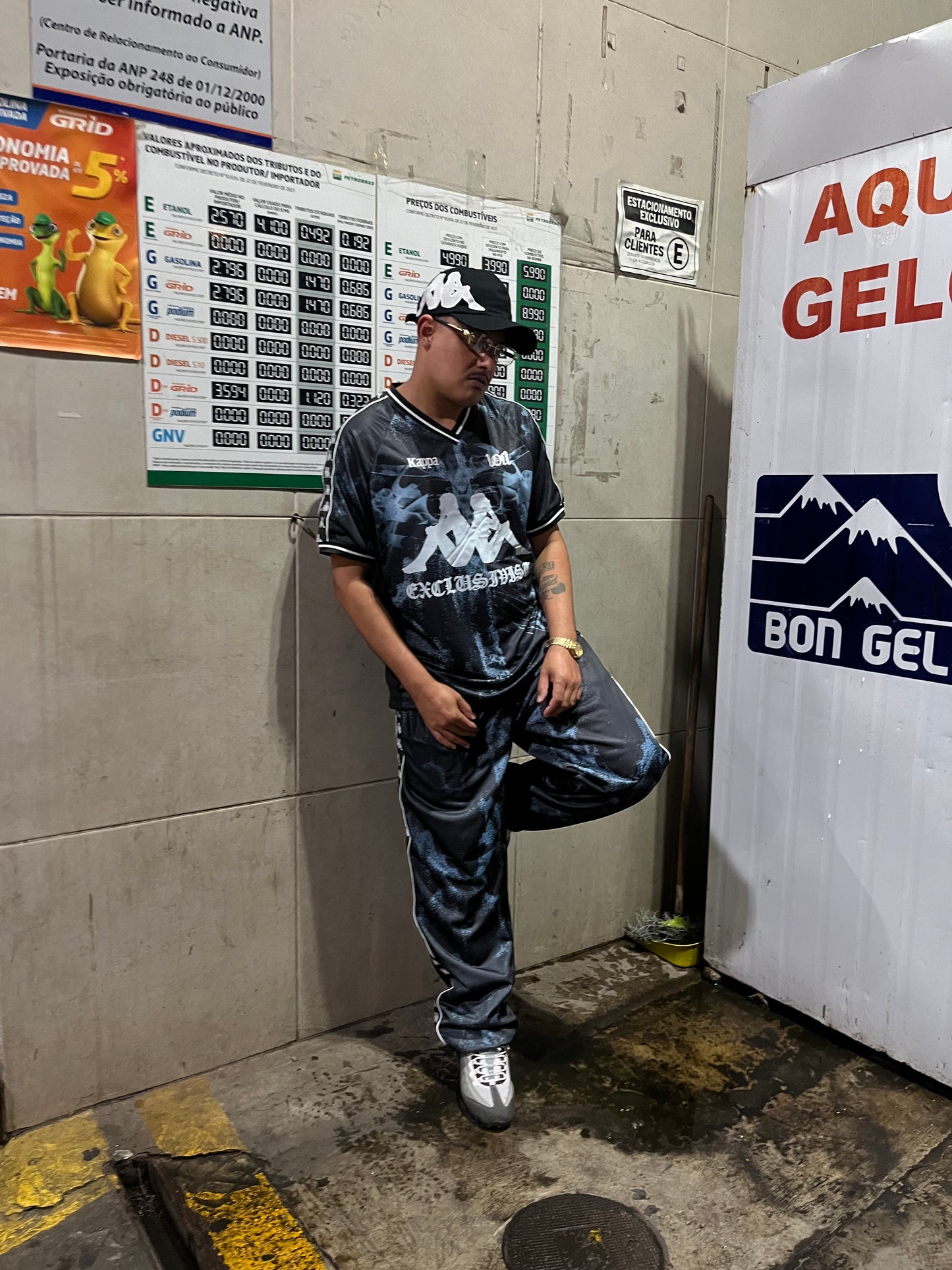 1of1 Kappa Black & Blue Track Pants