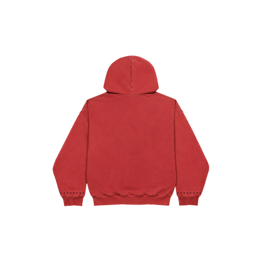 Hoodie Zip Vermelho "The Reaper" Ed Hardy & 1OF1 Exclusivist
