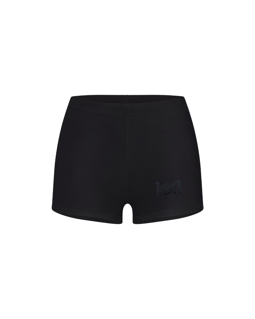 Mini Shorts Preto "Ash Leather Contour"