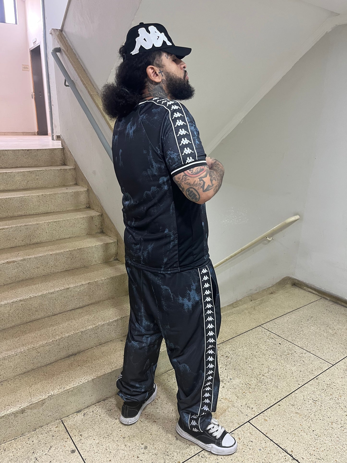 1of1 Kappa Black & Blue Track Pants
