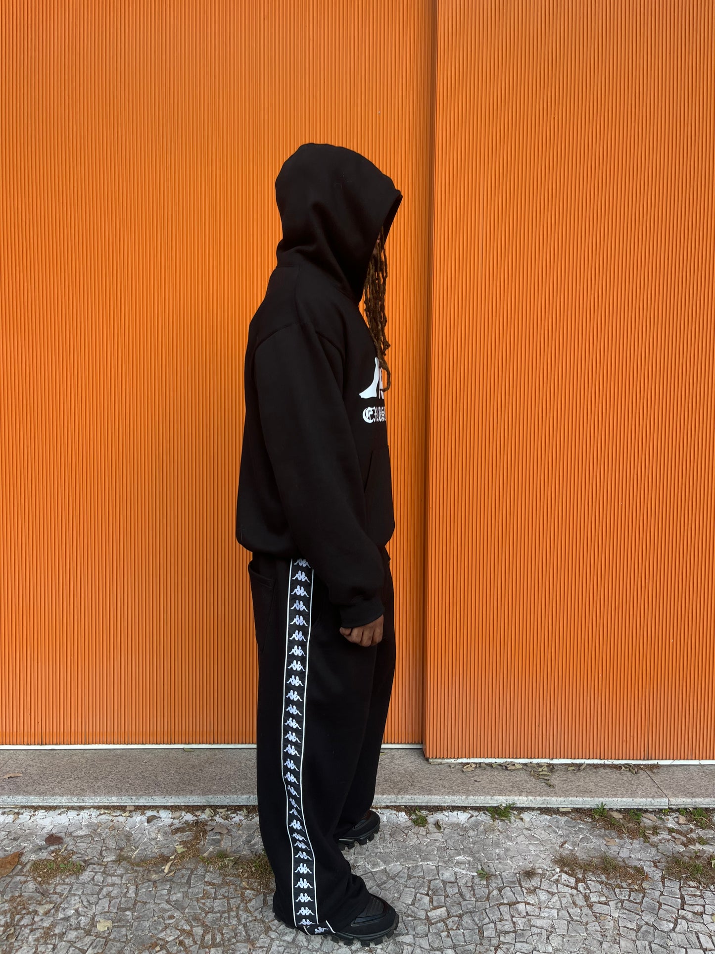 1of1 Kappa Heritage Wide Cut Black Sweat pants