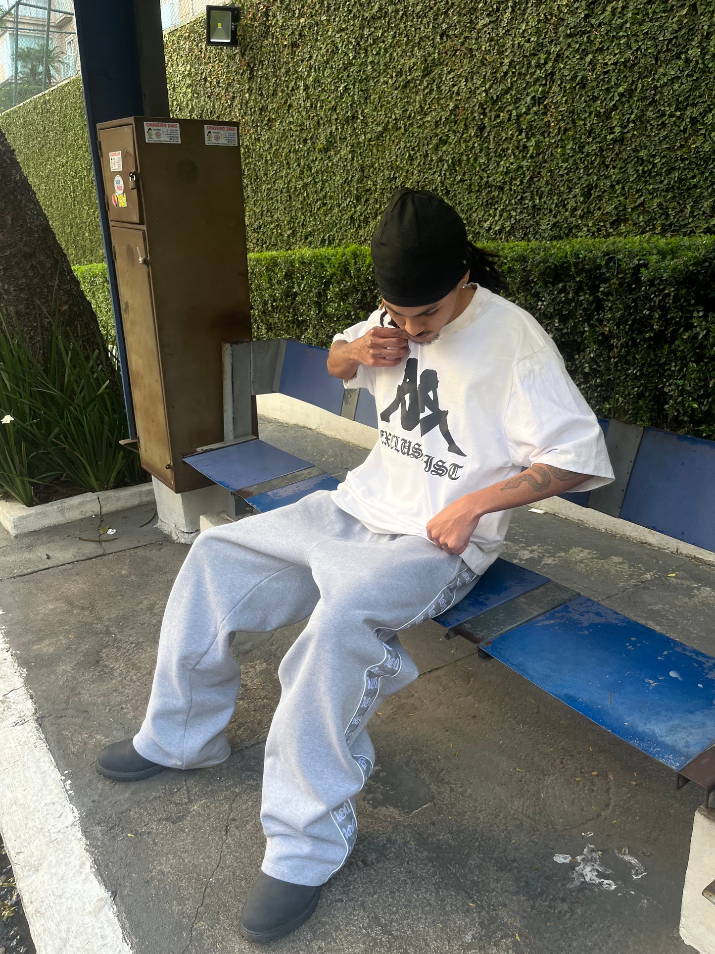 1of1 Kappa Heritage Wide Cut Grey Sweat pants