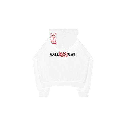 White Hoodie "Red Splash"