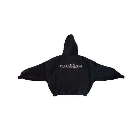 Black Hoodie Zip Up "Street Lights"
