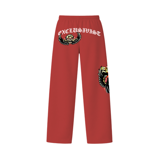 Calça de Moletom Vermelha "The Reaper" Ed Hardy & 1OF1 Exclusivist