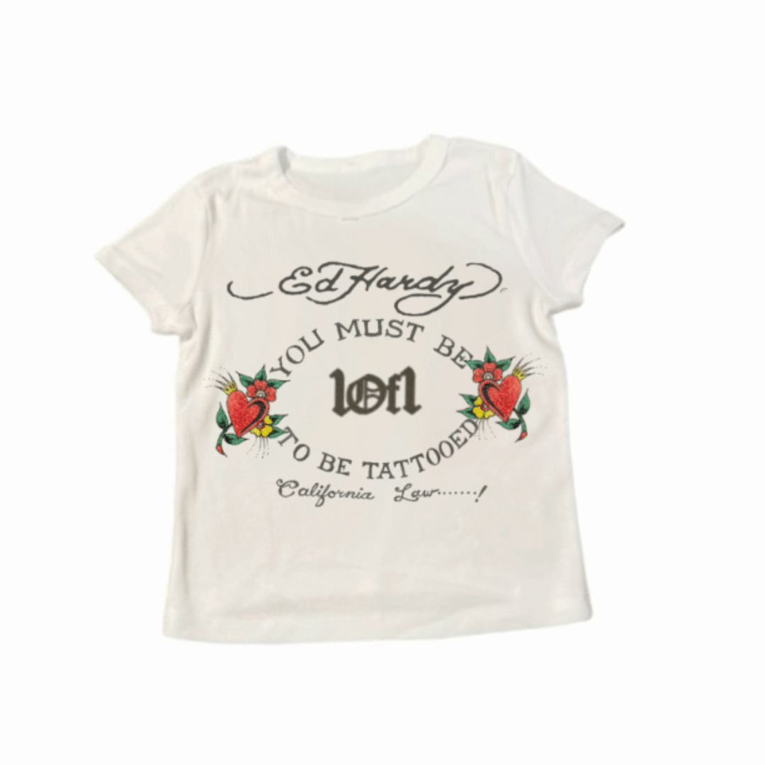 1of1 Ed Hardy "N1RVANA" Off White Tee