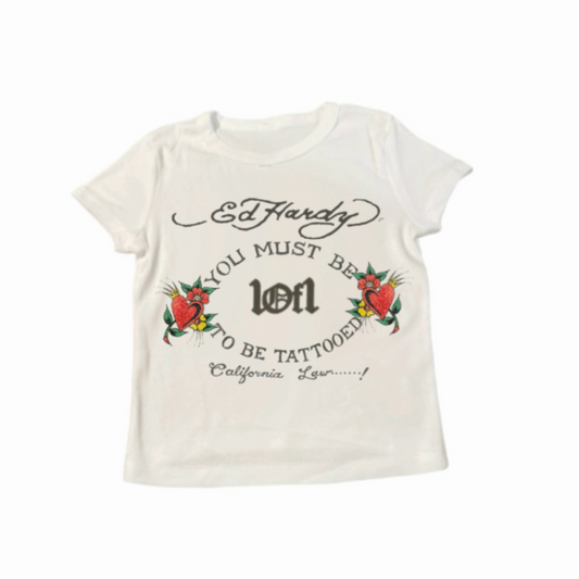 1of1 Ed Hardy "N1RVANA" Off White Tee