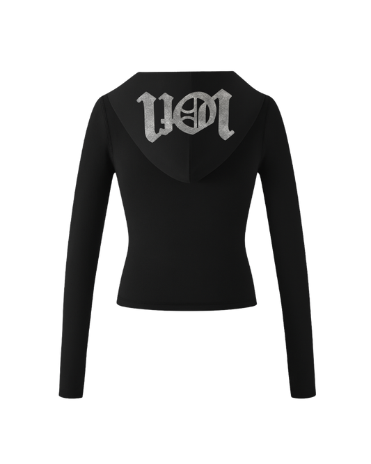 Jaqueta Preta Feminina "Ghost Leather Contour"