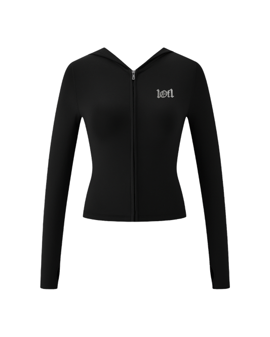 Jaqueta Preta Feminina "Ghost Leather Contour"