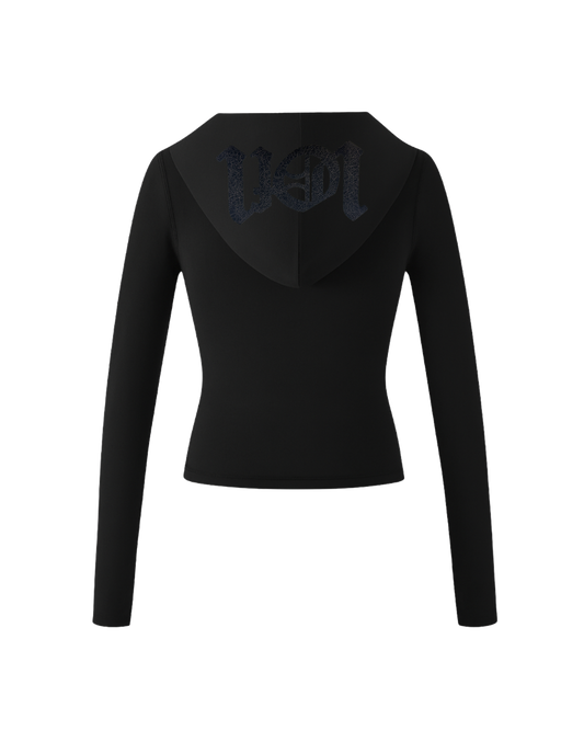 Jaqueta Preta Feminina "Ash Leather Contour"