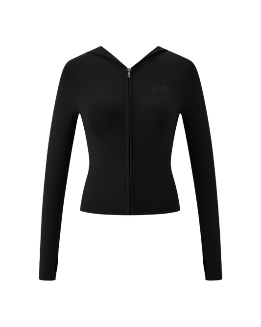 Jaqueta Preta Feminina "Ash Leather Contour"