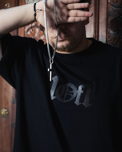 Camiseta Preta "Ash Leather Contour"