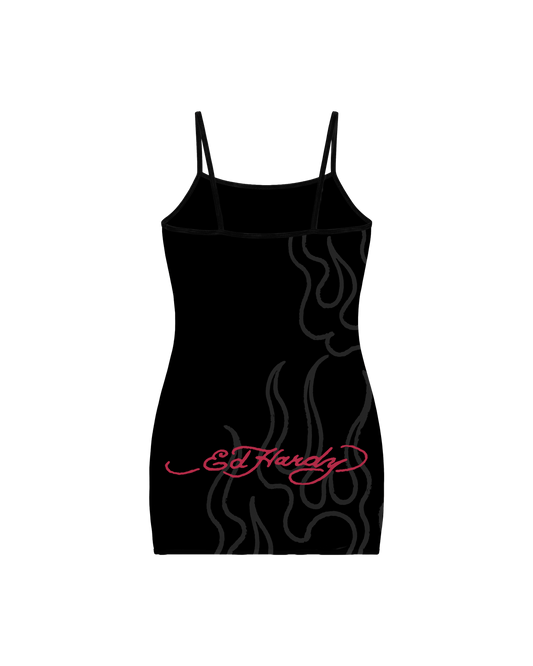 Vestido de Tule Preto 1OF1 & Ed Hardy