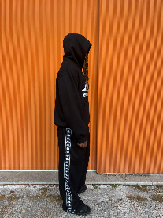 1of1 Kappa Heritage Wide Cut Black Sweat pants