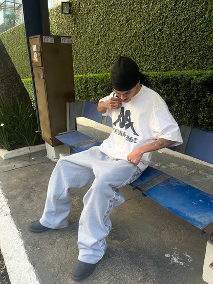 1of1 Kappa Heritage Wide Cut Grey Sweat pants