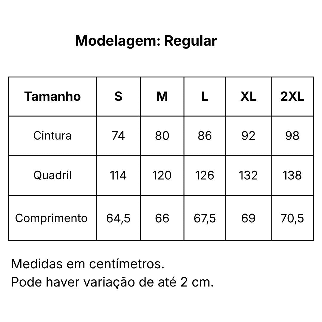 Tabela de Medidas