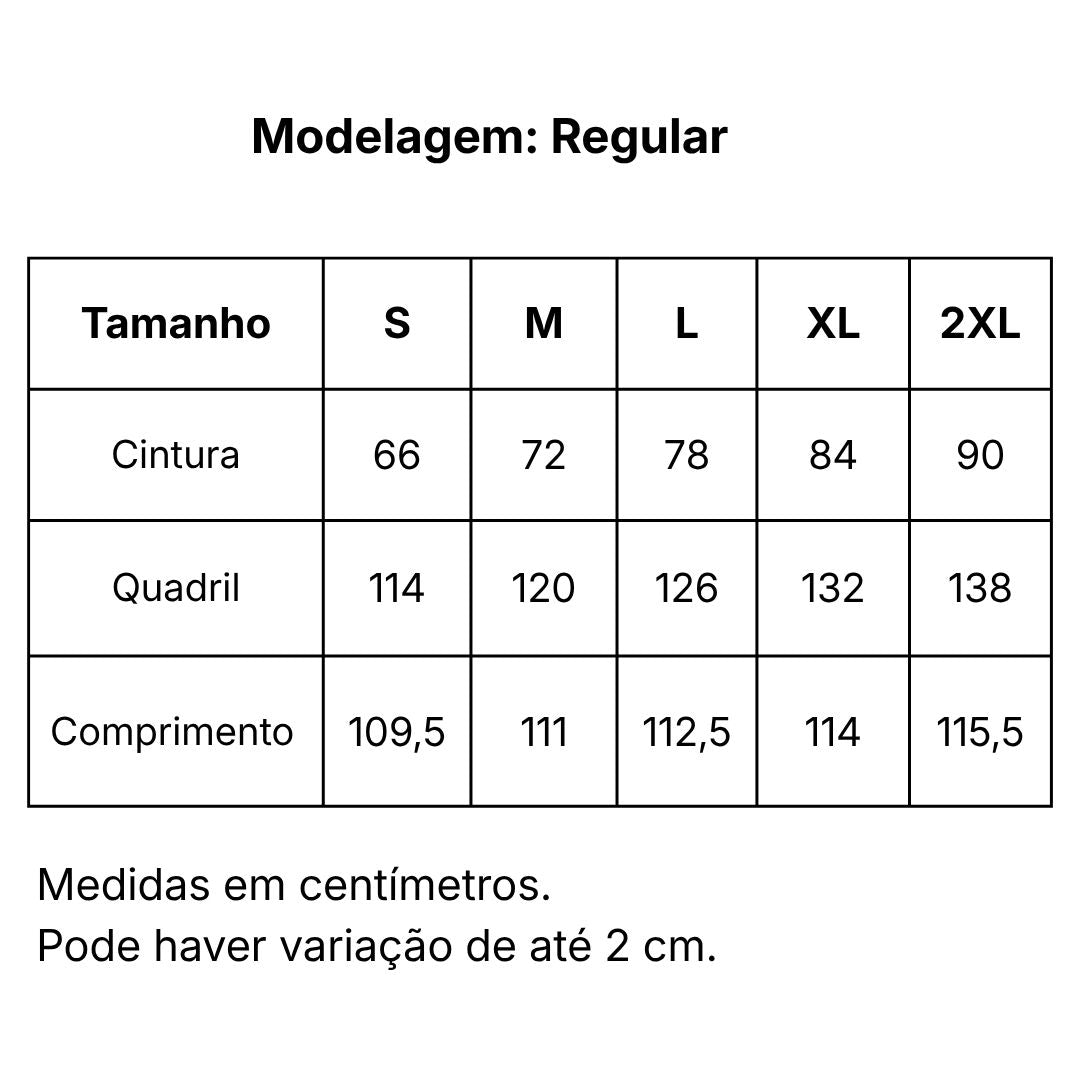 Tabela de Medidas