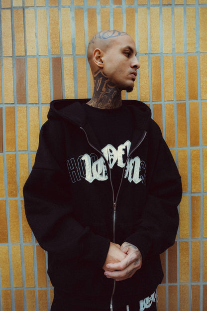 1OF1 Hoodrich Black Zip Jacket