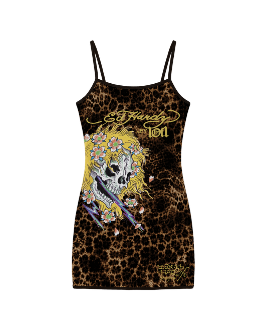 Vestido de Tule Animal Print 1OF1 & Ed Hardy