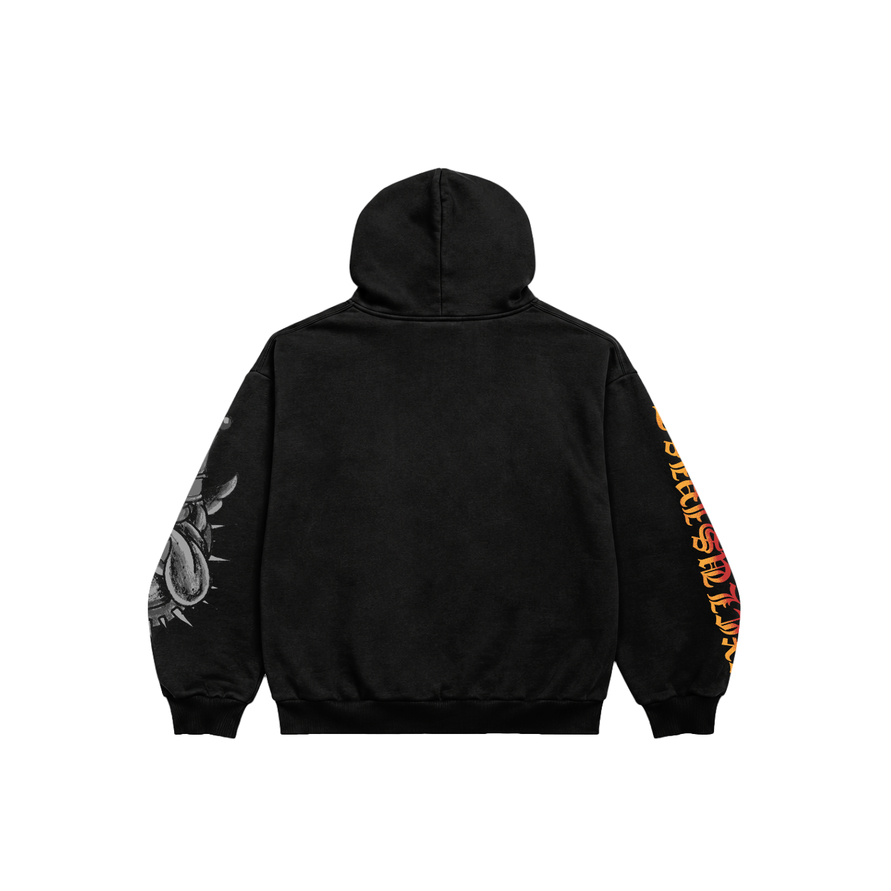 Hoodie Zip Preto "King of Beasts" Ed Hardy & 1OF1 Exclusivist