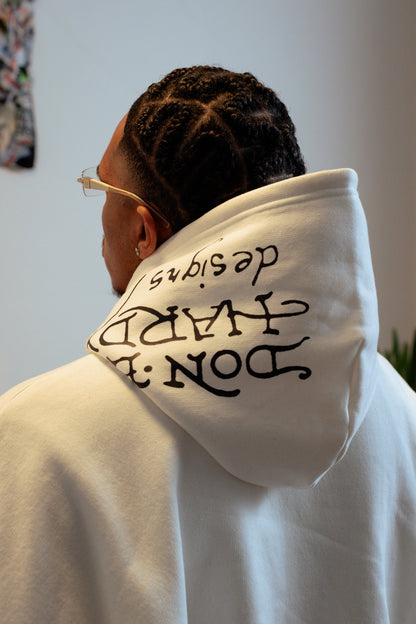 Hoodie Zip Off White Rhinestone "EDH 1OF1 FOREVER" Ed Hardy & 1OF1 Exclusivist