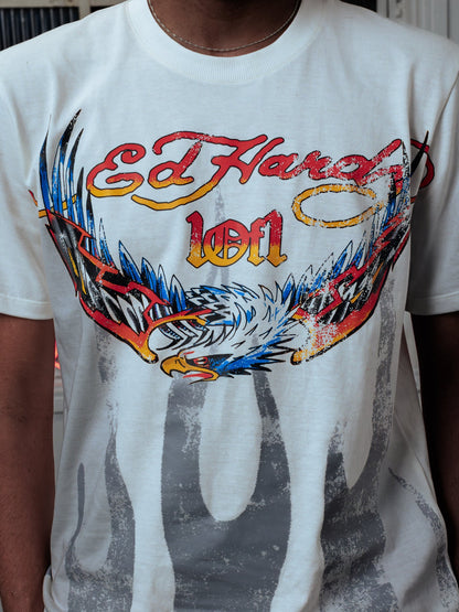 Camiseta Off White "Flaming Eagle" Ed Hardy & 1OF1 Exclusivist