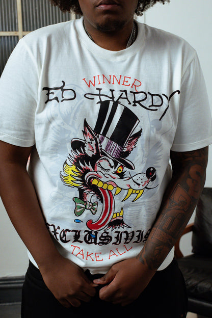Camiseta Off White "Winner Take All" Ed Hardy & 1OF1 Exclusivist