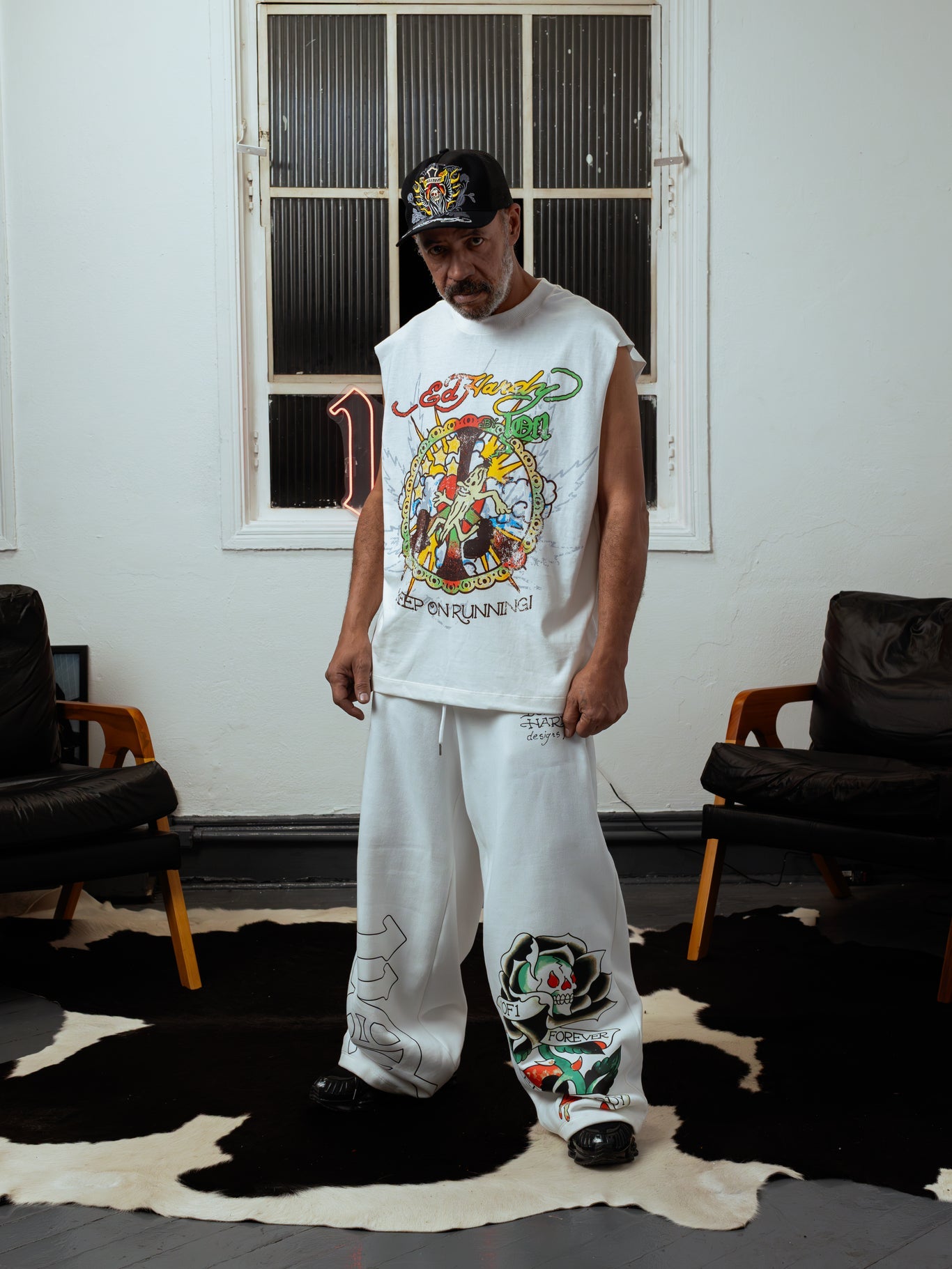 Regata Off White "Keep On Running" Ed Hardy & 1OF1 Exclusivist