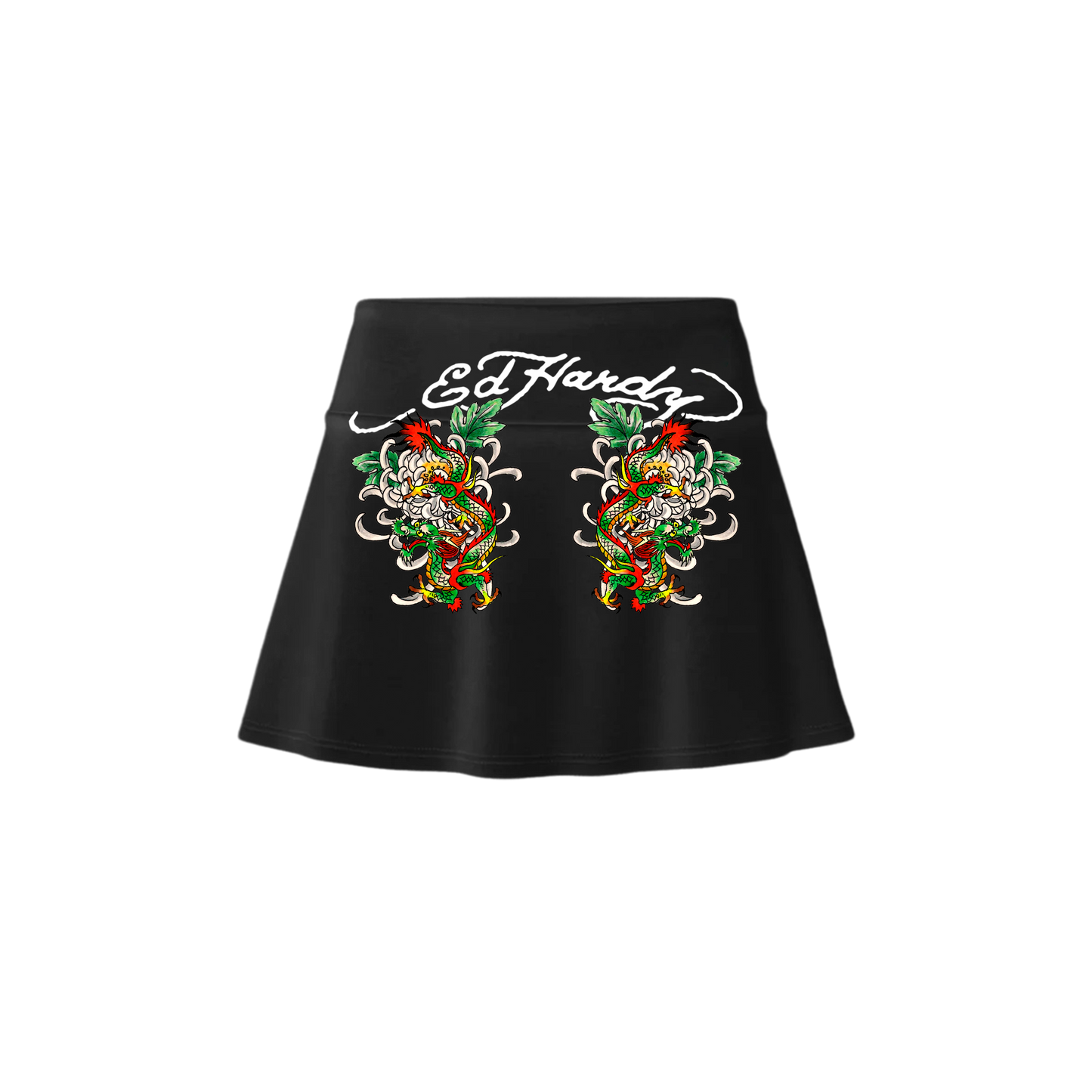 Short Saia Preto "Dragon Duo" Ed Hardy & 1OF1 Exclusivist