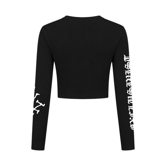 Cropped Manga Longa Preto "Holy Dragon" Ed Hardy & 1OF1 Exclusivist